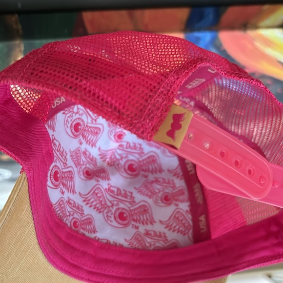 Von Dutch Corduroy w/ Pink Sequin Trucker Hat NWT - Picture 9 of 10